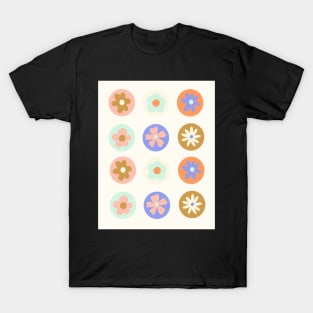 retro flower pattern T-Shirt